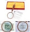 10X Vintage Handheld Copper Magnifying Glass with Wooden Handle Best Reading Magnifier for Collection Elderly Reading