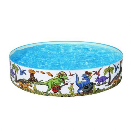 Bestway Kids Pool 183x38cm Round Above Ground Rigid Swimming Pools Dinosaur 946L