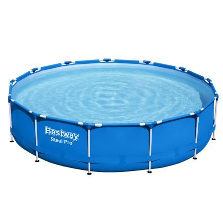 Bestway Swimming Pool 396x84cm Steel Frame Round Above Ground Pools w/ Filter Pump 8680L