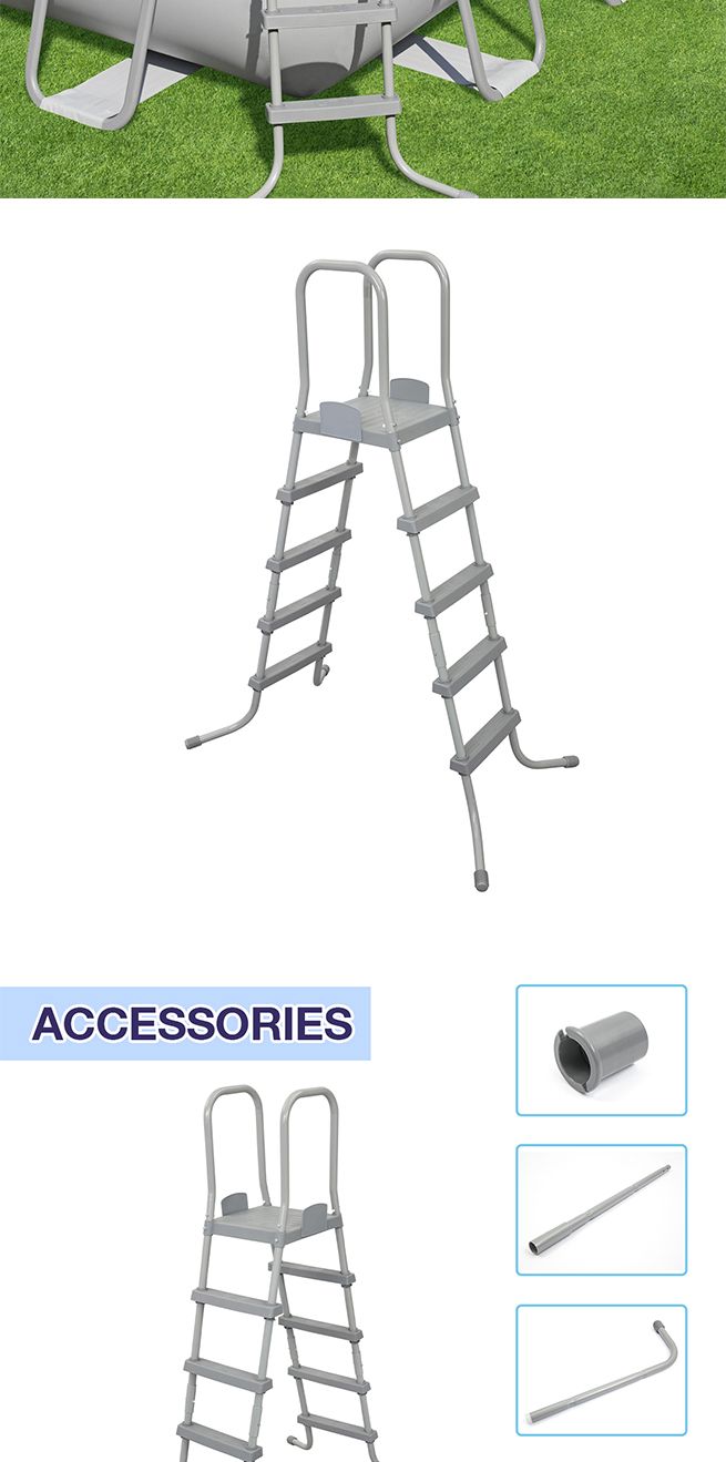 Bestway Above Ground Swimming Pool Ladder Steps Stairs for 1.32m Wall Height Pools