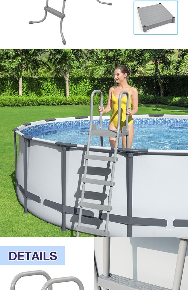 Bestway Above Ground Swimming Pool Ladder Steps Stairs for 1.32m Wall Height Pools