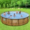 Bestway Round Above Ground Swimming Pool Portable Backyard Pool Set with Filter Pump 5.49x1.22m