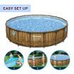 Bestway Round Above Ground Swimming Pool Portable Backyard Pool Set with Filter Pump 5.49x1.22m