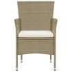 3 Piece Garden Dining Set Beige