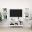 5 Piece TV Cabinet Set White Chipboard