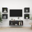 5 Piece TV Cabinet Set Grey Chipboard