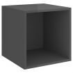 5 Piece TV Cabinet Set High Gloss Grey Chipboard