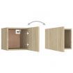 Bedside Cabinet Sonoma Oak 30.5x30x30 cm Chipboard