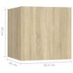 Bedside Cabinet Sonoma Oak 30.5x30x30 cm Chipboard