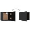 Bedside Cabinets 2 pcs High Gloss Black 30.5x30x30 cm Chipboard