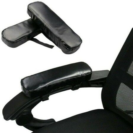 Chair Armrest Pads Foam Comfortable Elbow Pillows for Office Chair PU Leather Chair Arm Covers Accessory 2 Piece