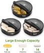 Pill Organizer 2 Times a Day, Weekly AM PM Pill Box, Large Capacity 7 Day Pill Cases for Pills/Vitamin/Fish Oil/Supplements (Black)