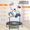 Genki Foldable Trampoline Mini Exercise for Adults Kids Indoor Fitness Workout Rebounder Camouflage 40 Inch
