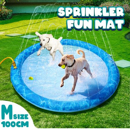 AFP Pet Dog Sprinkler Splash Pad Mat Kids Outdoor Water Play Spray Pool Toy 100cm