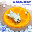 Pet Cooling Mat Dog Pad Cool Gel Pattern Cat Bed Orange 60X60CM