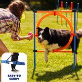 Pet Dog Jump Ring Puppy Agility Hoop Equipment Interactive Toys Exercise Training 