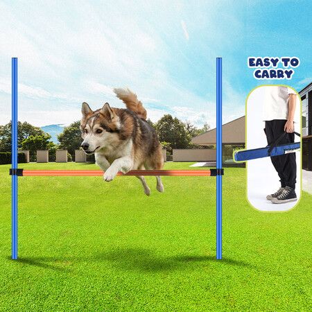 Pet Dog Hurdle Bar Puppy Agility Equipment Interactive Toys Exercise Training Jump Set