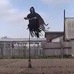 Scream Scare Crow Halloween Scarecrow Scarecrow Hanging Scary Screaming Scarecrow Decoration Outside The Courtyard