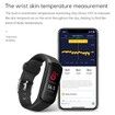 Smart Wristband Body Temperature Blood Pressure Pedometer Col.Black