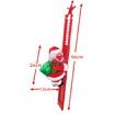 Santa Wearing Face Mask Electric Christmas Decor. Climbing Ladder