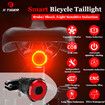 Bike Rear Light IPx6 Waterproof LED Charging Bicycle Smart Auto Brake Sensing Light Accessories Bike Taillight Light