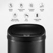 Sensor Rubbish Bin Kitchen Waste Trash Garbage Can Container Steel 80L Black