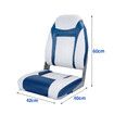 OGL 2 x All-weather Collapsible Marine Boat Seats Fishing Foldable Swivel Chairs Blue