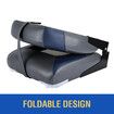 OGL 2 x All-weather Collapsible Marine Boat Seats Fishing Foldable Rotary Chairs Charcoal