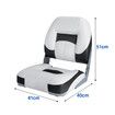 OGL 2 x Swivel Folding Fishing Boat Seats All-weather Marine Collapsible Swivel Chairs White