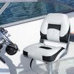 OGL 2 x Swivel Folding Fishing Boat Seats All-weather Marine Collapsible Swivel Chairs White