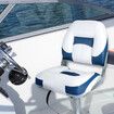 OGL 2 x All-weather Foldable Fishing Boat Seats Marine Collapsible Rotary Chairs Blue