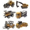 1:64 Kids Diecast Engineering Toy Vehicle Alloy Car Model Excavator Bulldozer Forklift Dump Truck Mixer 6pcs Mini Truck Toys