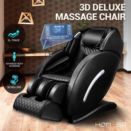 HOMASA 3D Intelligent Full-body Massage Chair Zero-gravity Electric Massager Black