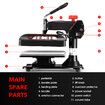 5-In-1 Digital Heat Press Machine Transfer Swivel Sublimation Printer Printing 1200W LCD Screen 38X38CM