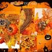 Fall Wreath for Front Door, 19.5" Artificial Fall Door Wreath for Halloween Thanksgiving Festival Decor Wreath