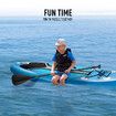 Genki Inflatable SUP Stand Up Paddle Board Paddleboard 180CM Adjustable Fin Leash Black Blue