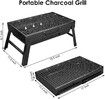 Portable Charcoal Grill, Charcoal BBQ Grill for Camping Picnic,Indoor and Outdoor Charcoal Grill with Smoker Charcoal Grill