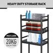 3-Tier Steel Freestanding Bathroom Rack Shelves Over Toilet Washer Shelf Laundry