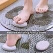 80x40cm Foot Scrubber Shower Mat with Feet Scrub Stone Antislip Suction Cups Grey