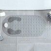 80x40cm Foot Scrubber Shower Mat with Feet Scrub Stone Antislip Suction Cups Grey