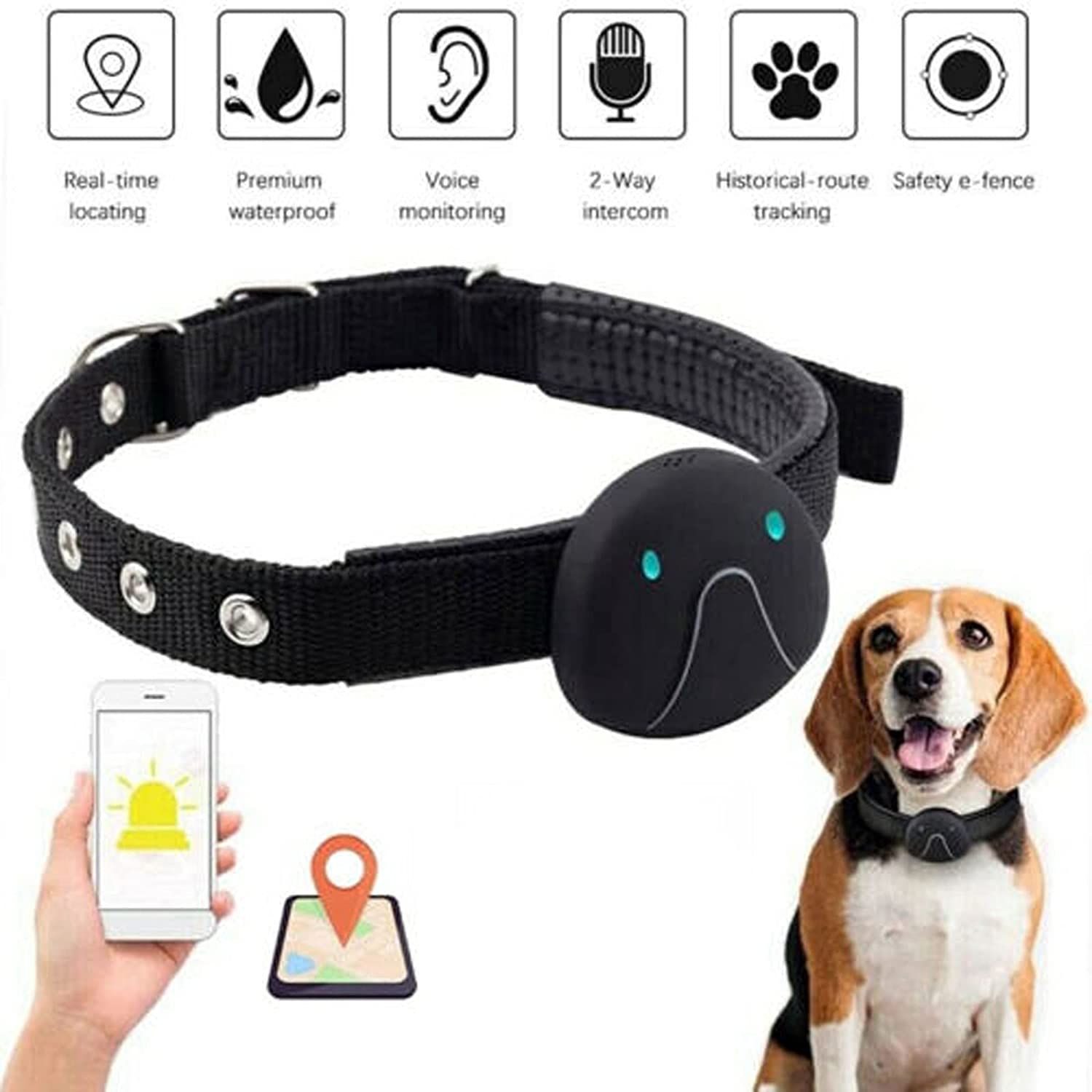 Pet Dog GPS Tracker Collar Smart Pet Tracker RealTime Tracking Device