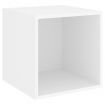 4 Piece TV Cabinet Set White Chipboard