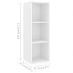 4 Piece TV Cabinet Set White Chipboard
