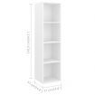 4 Piece TV Cabinet Set White Chipboard