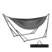 Portable Hammock Hanging Chair with Stand Camping Gear Patio Furniture Grey