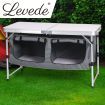 Levede Folding Camping Table Aluminium Portable Picnic Outdoor Storage Organizer