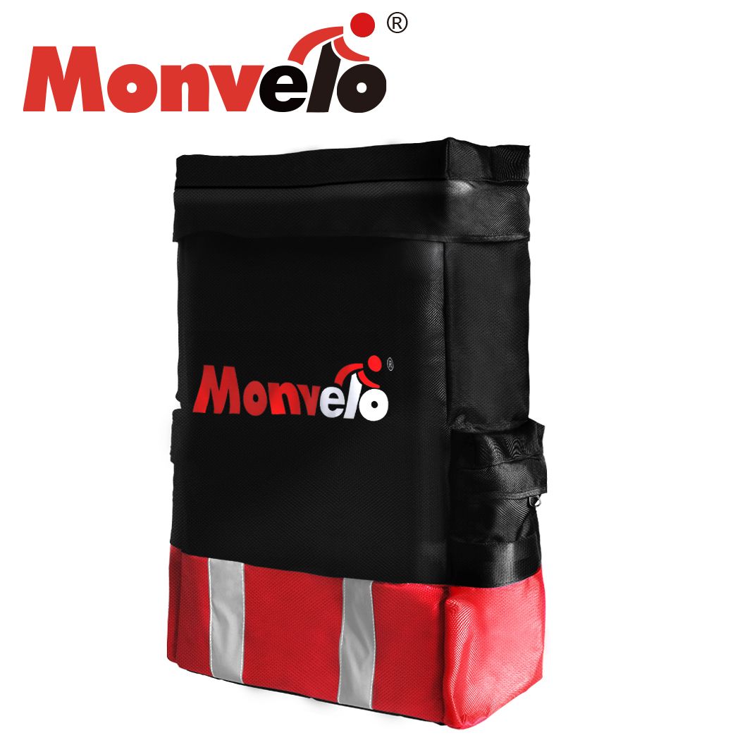 Monvelo Spare Wheel Bin Accessory Storage Bag 60L Recovery Tote Rear Snatch Red