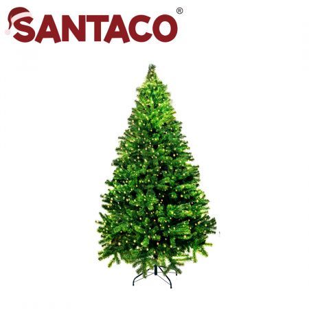 SANTACO Christmas Tree 1.8M 6Ft Xmas Home Garden Decor Warm LED Lights