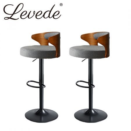 Levede 1x Bar Stools Kitchen Gas Lift Wooden Beech Stool Chair Swivel Barstools Levede 1x Bar Stools Kitchen Gas Lift Wooden Beech Stool Chair Swivel Barstools