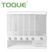 TOQUE Wall Mounted Cereal Dispenser 6 in 1 Dry Food Storage Container 10kg